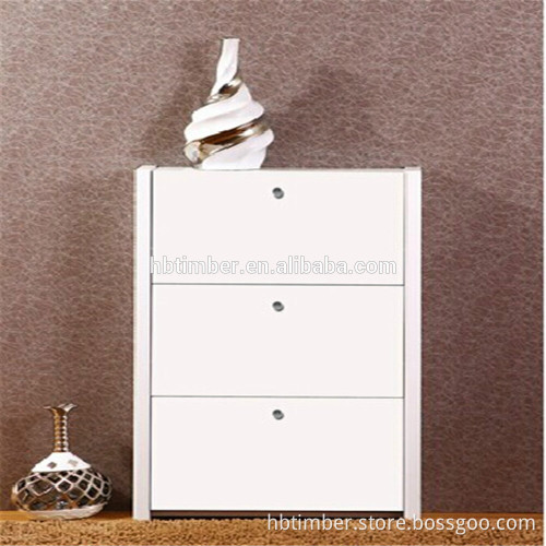 Easily fixing wood shoe rack Push-pull shoe cabinet